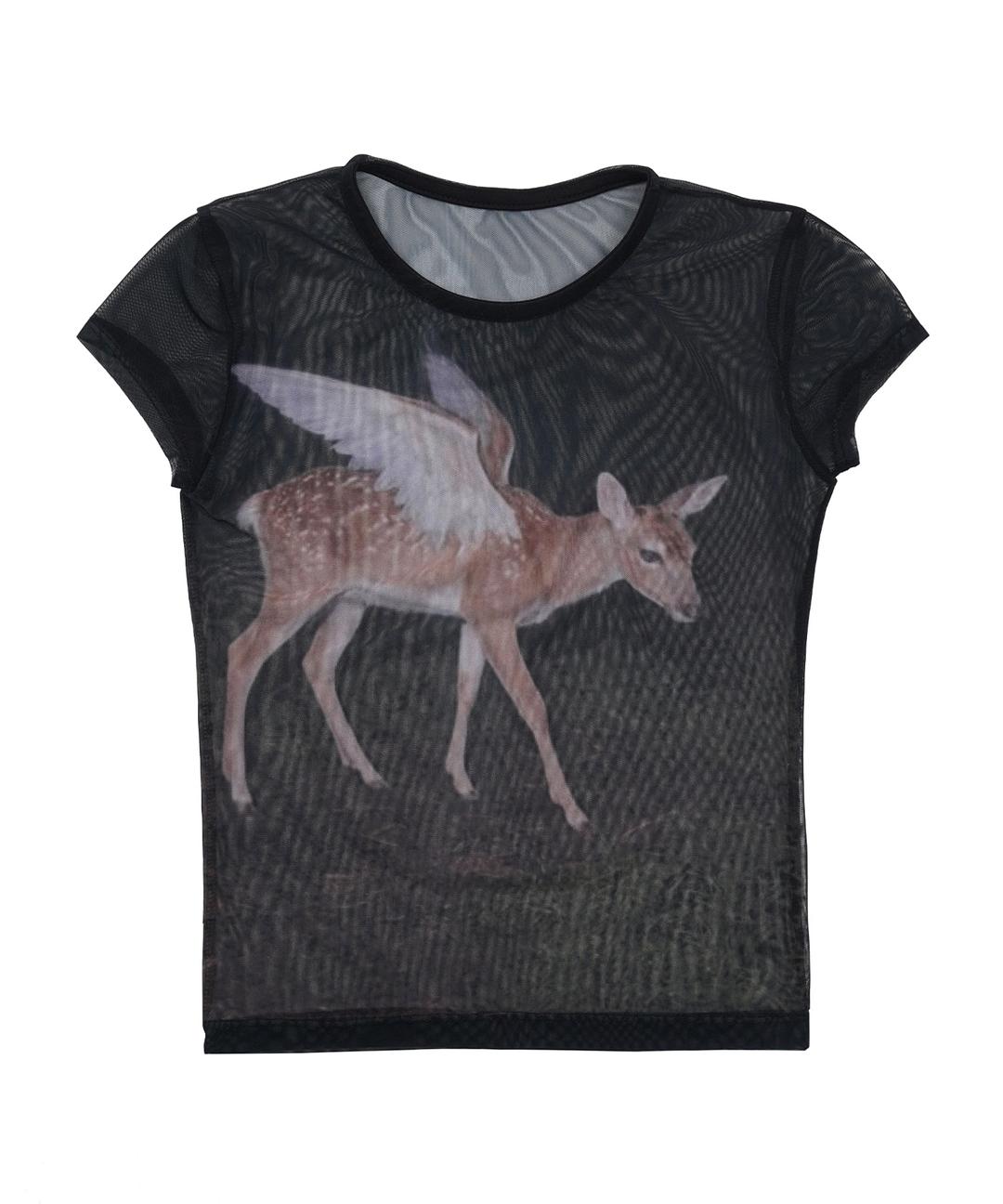 시스루 반팔 티셔츠_블랙