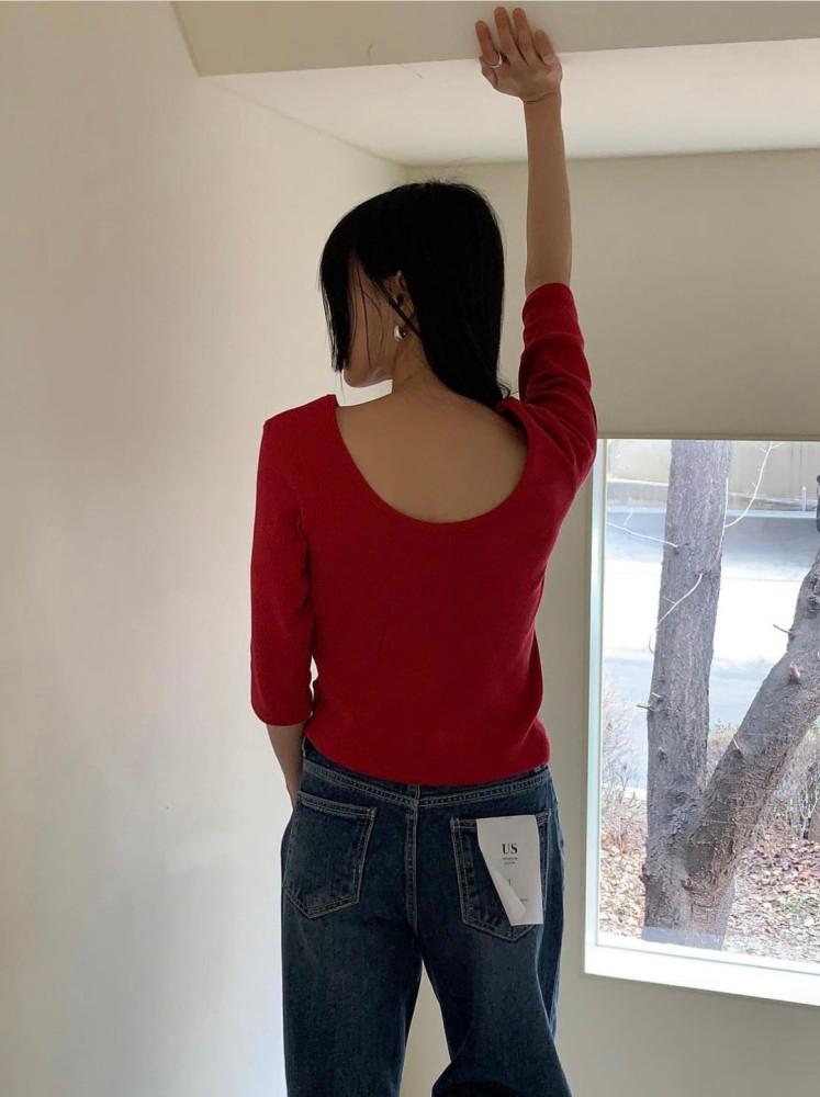 아빨당일 US 탄탄 7부 소매티 (4color) 어스 7부 봄이너티 딥유넥