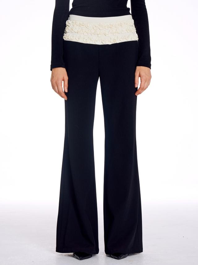 (8차)Lace Flower Icing Casual Pants
