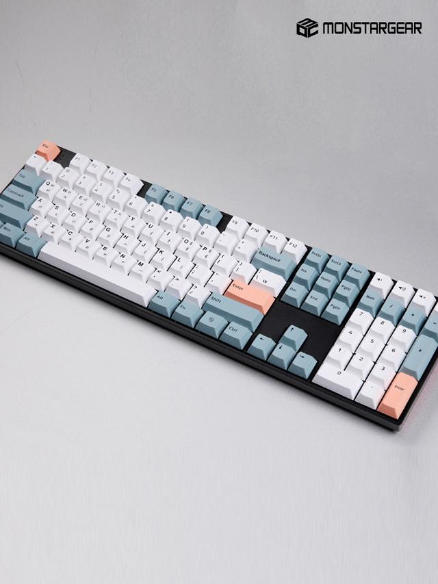 몬스타기어 MK308 풀윤활 풀배열 키보드 RGB 광축 게이밍 기계식 키보드 적축