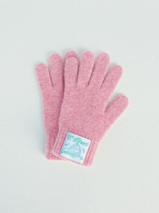 SHORT KNIT GLOVES - PINK 울장갑 니트장갑