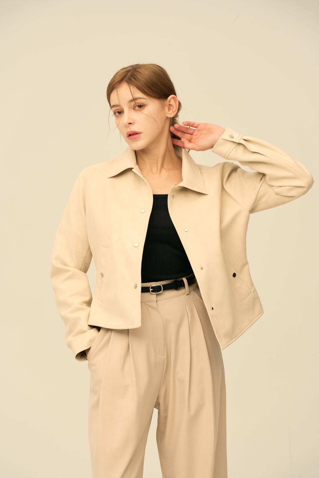 SUEDE JACKET BEIGE