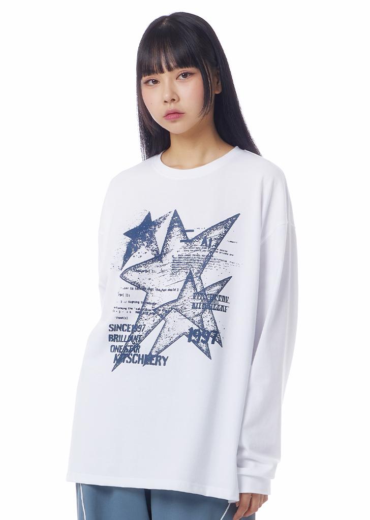 Empty Stars Long Sleeve (White)