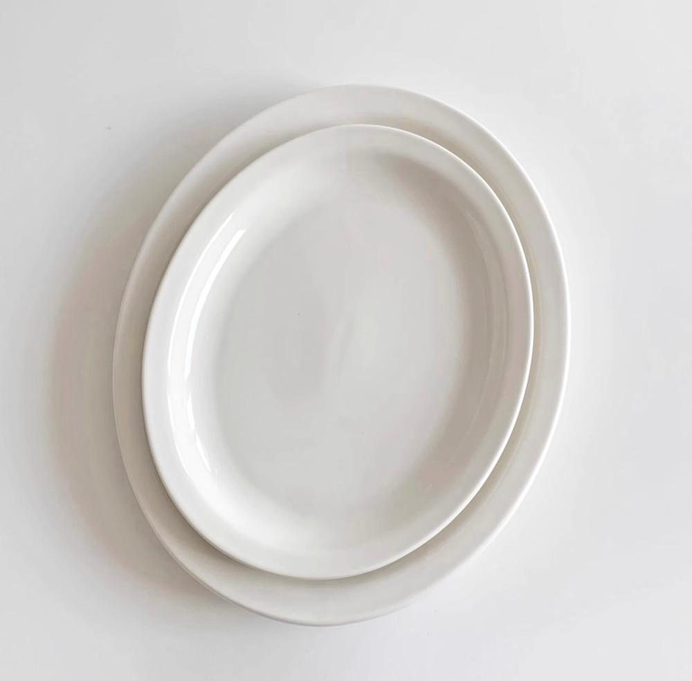 포포페리아 시라쿠스 도자기 오발 플레이트 접시 그릇