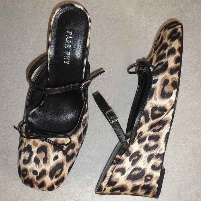 PP BALLET HEELS [SATIN LEOPARD]