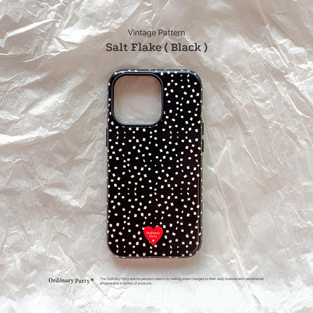 Pattern Case 솔트 플레이크 블랙 터프범퍼케이스