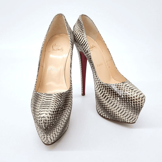크리스찬 루부탱 파이톤 구두