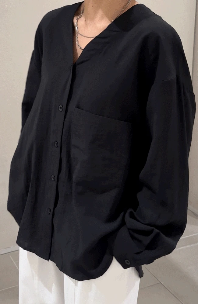 v-neck daily blouse