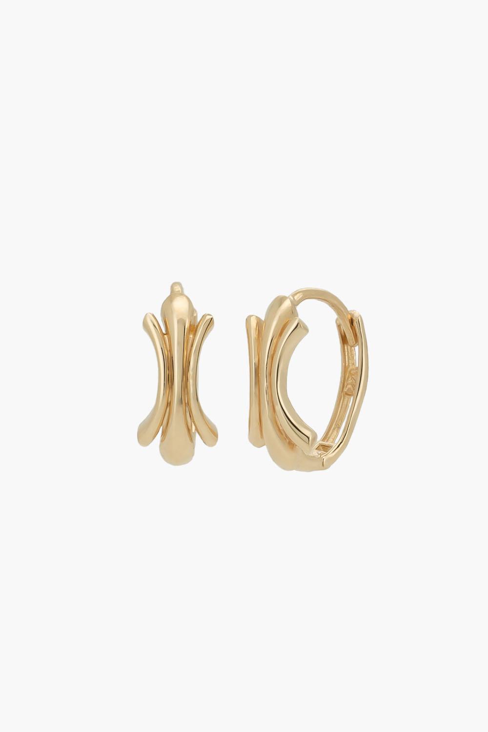 14k crown one touch earrings (1pair)