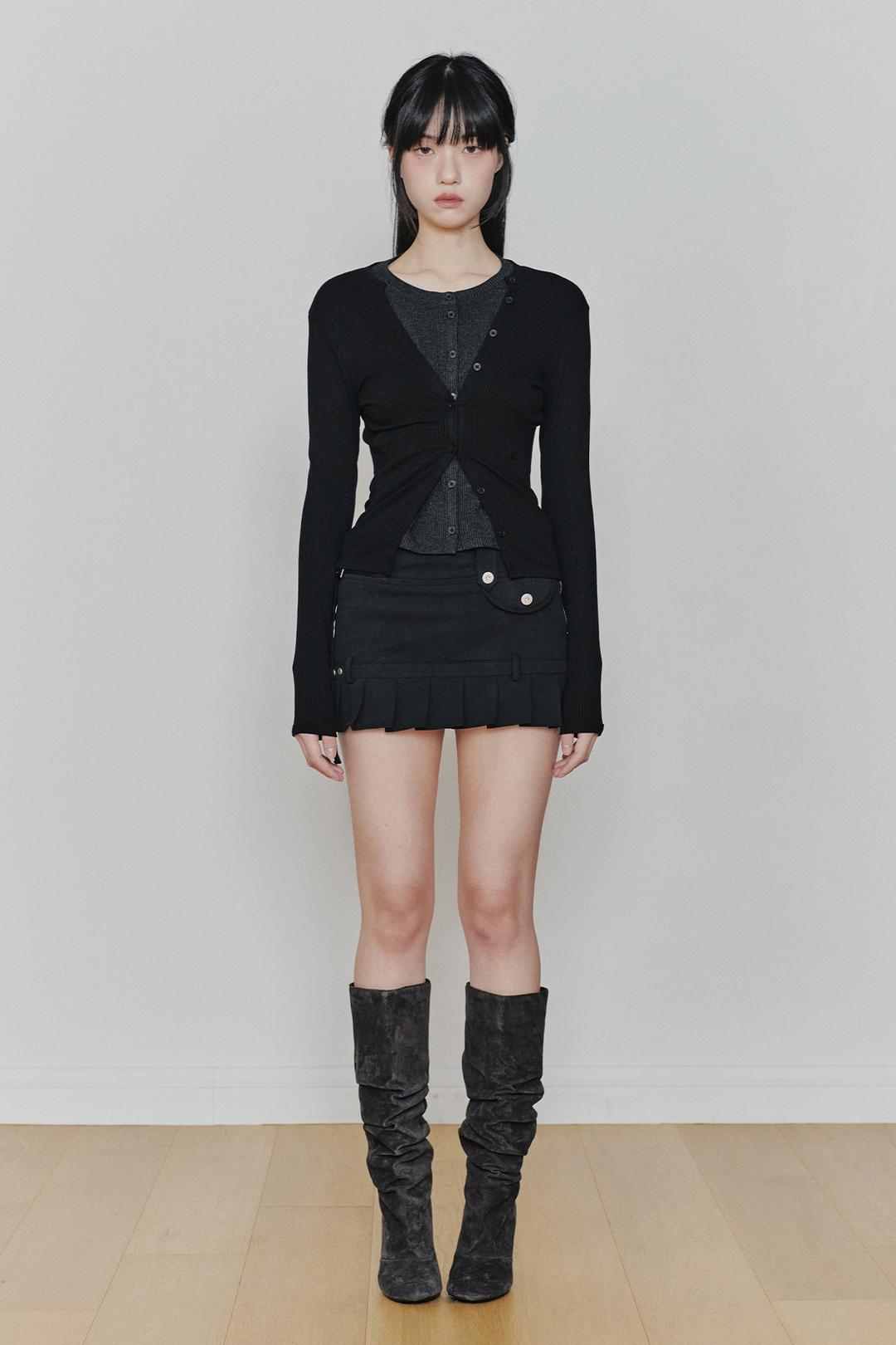 SECRET 2WAY CARDIGAN (SS ver.) black