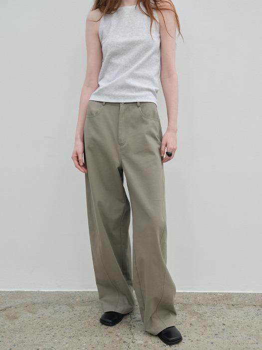 커브드 릴렉스 팬츠 COCOA BROWN