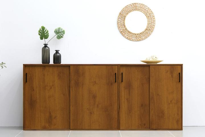 글로리 800 슬라이딩 높은 수납장 다용도 멀티 미닫이 수납 TV거실장