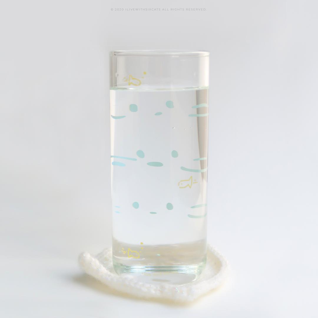 [430ml 내열 유리컵] 스노클링 캣츠