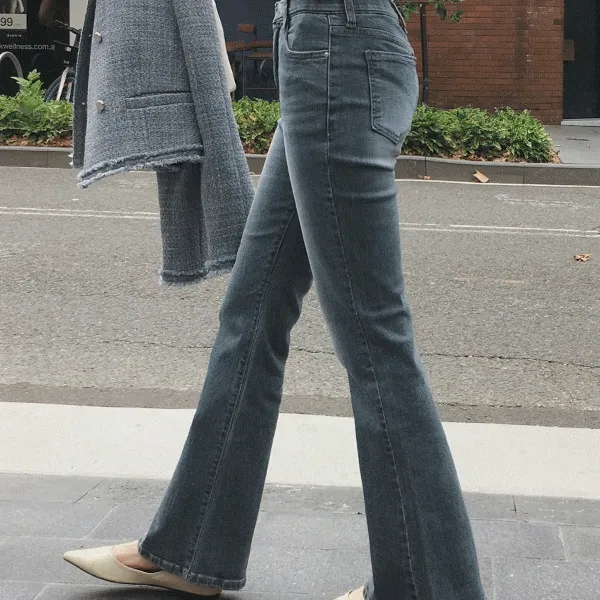 [🔥-3kg/아이보리추가!] 나이브 히든밴딩 세미부츠컷 팬츠 (+숏/베이직/롱ver) - 4 size (SLOWMADE/자체제작/허리들뜸X/슬림워싱/사계절/종아리커버/스판데님)