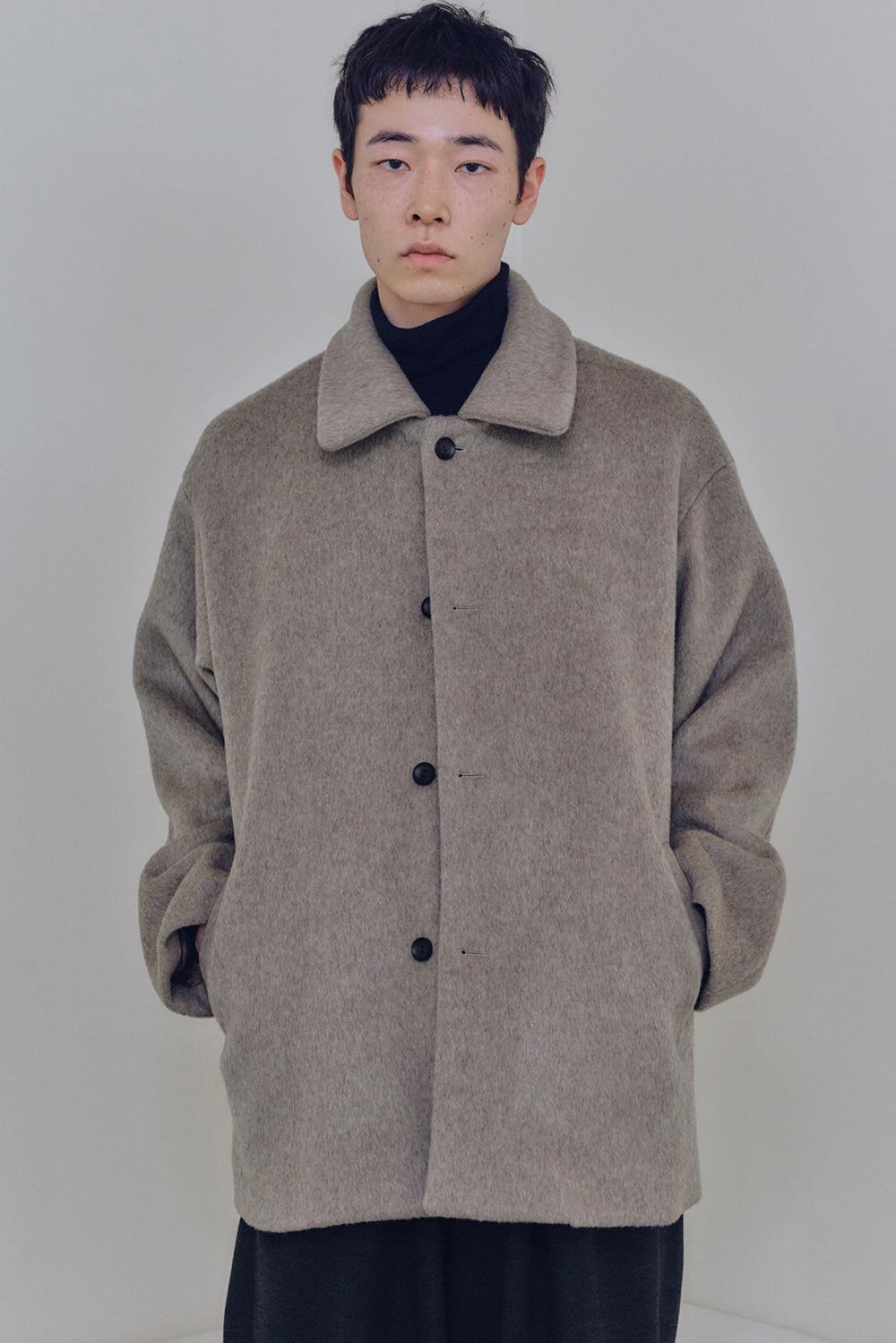 unisex luxe midi coat beige [3color]