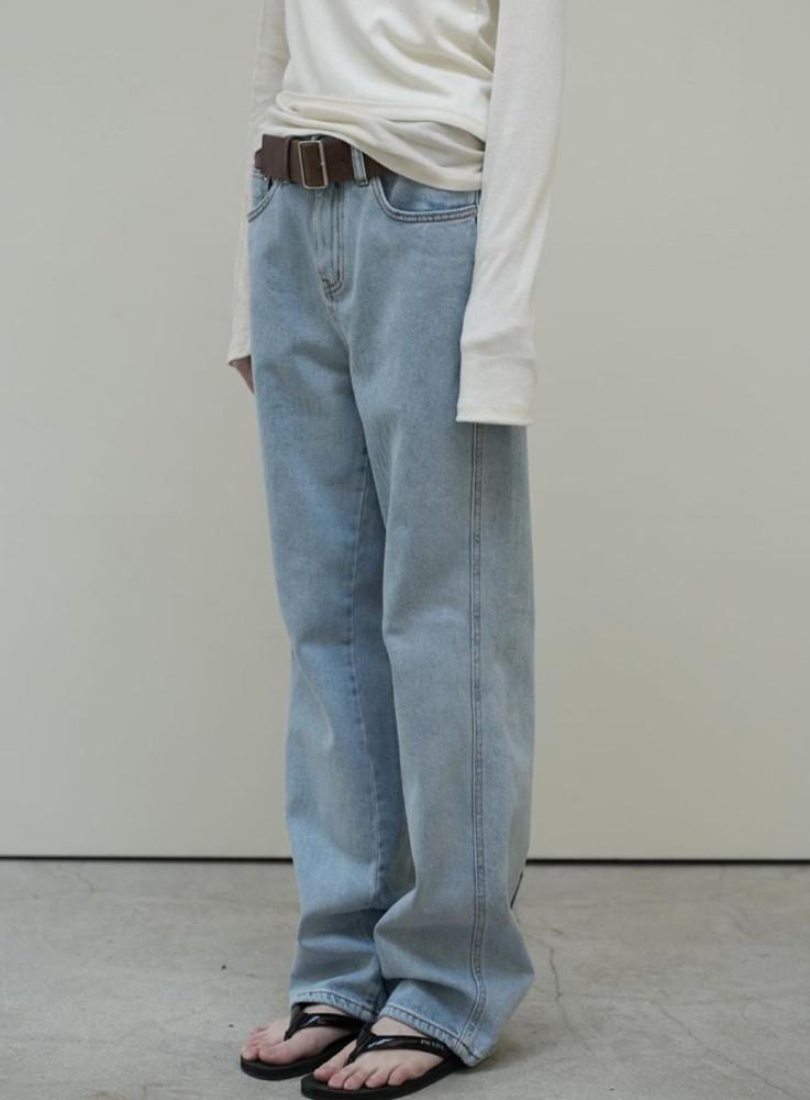 [M당일] 24SS 소프트 데님 팬츠 연청 밑단 포인트