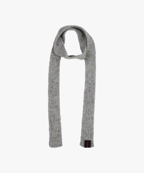 FLUFFY KNIT MUFFLER_GREY