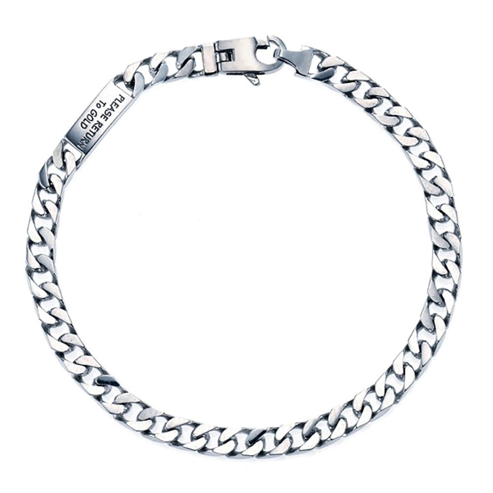 [14K팔찌 깜짝세일!] 베이직 이니셜 체인팔찌(4mm/6mm 선택)/ 커플팔찌