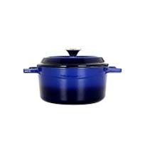 라바 주물 원형 냄비 세이블 블루 16cm 베이비 컬렉션