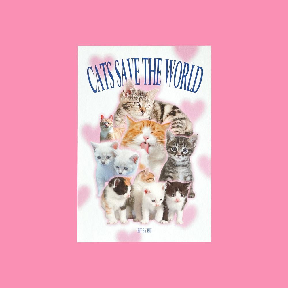 [빗바이빗] Cats Postcard