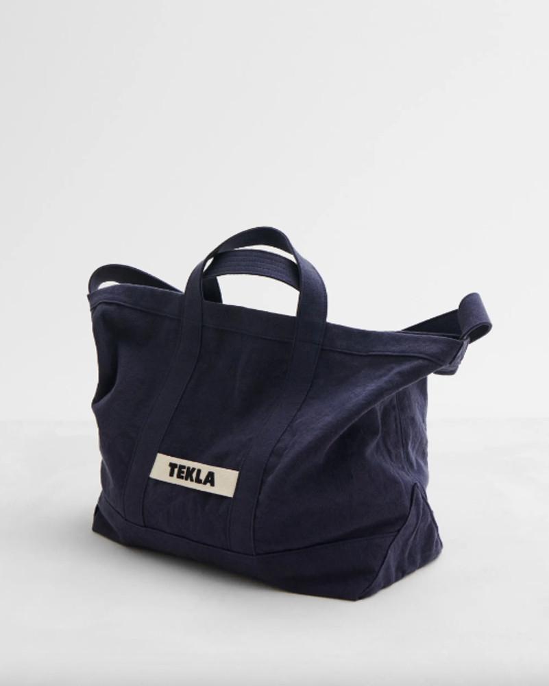 Tekla Beach Bag Washed Navy 테클라 비치 백 캔버스 가방 워시드 네이비