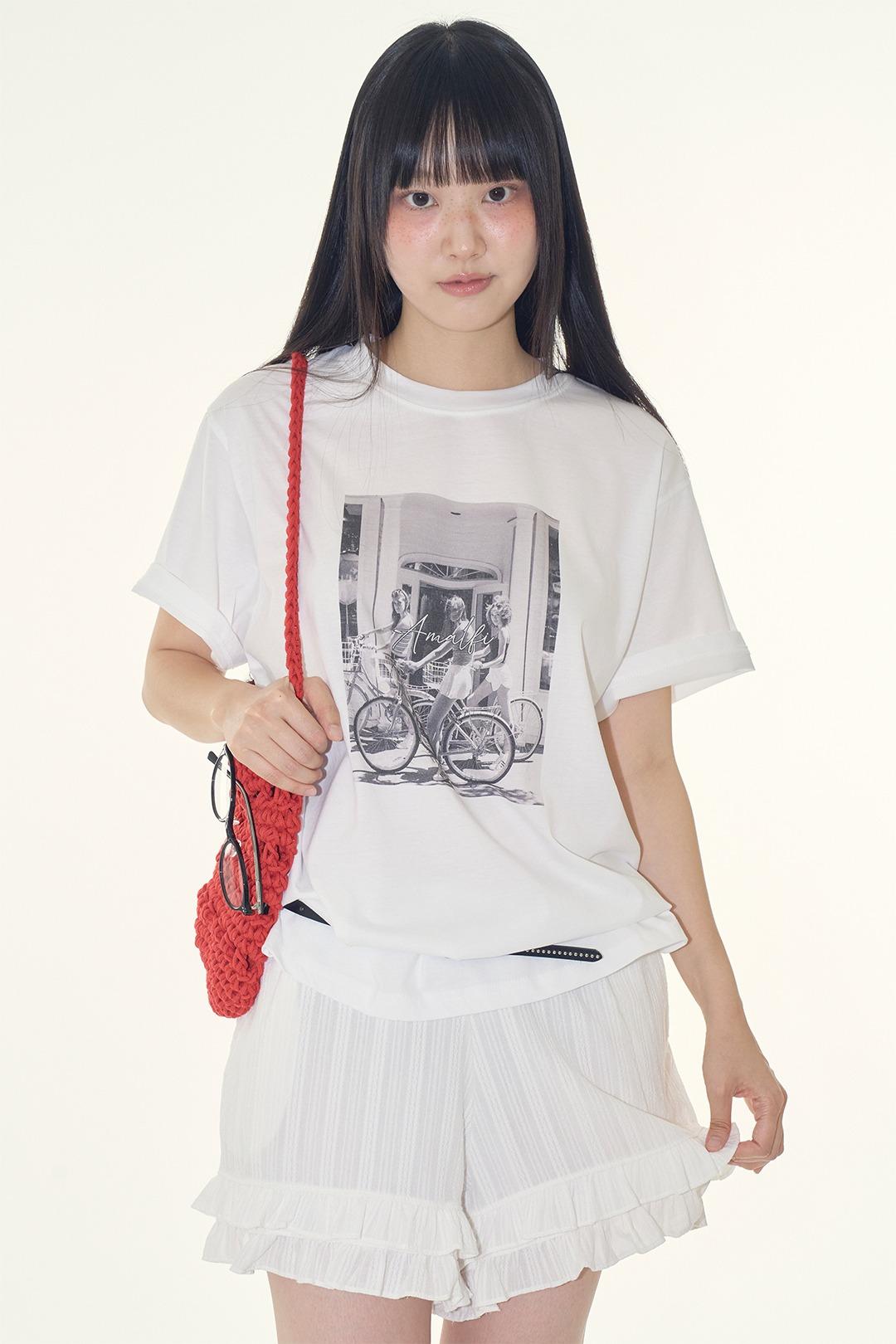 프렌즈 박스 프린트 티