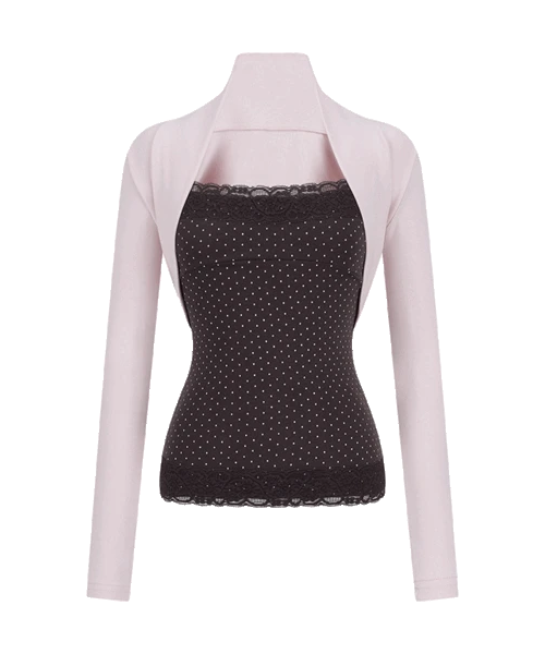 [MADE] 픽셀 도트 레이스 나시 + 볼레로 세트