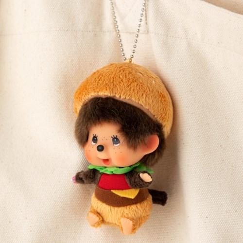 M's BURGER Monchhichi Big Head SS Keychain