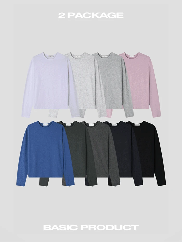 [2PACKAGE] Leto layerd basic t-shirts *일부 옵션 예약발송