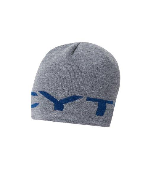 LOGO JACQUARD BEANIE_[GRAY]