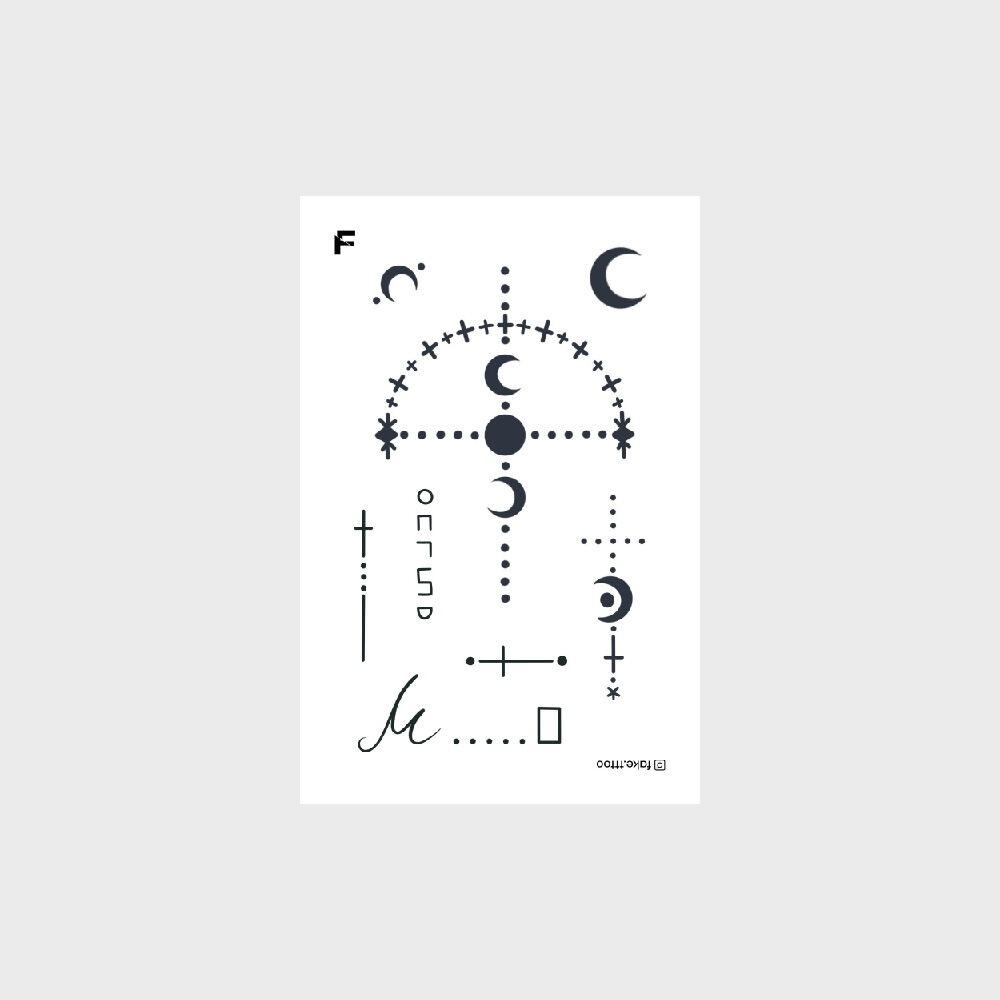 문 타투 스티커