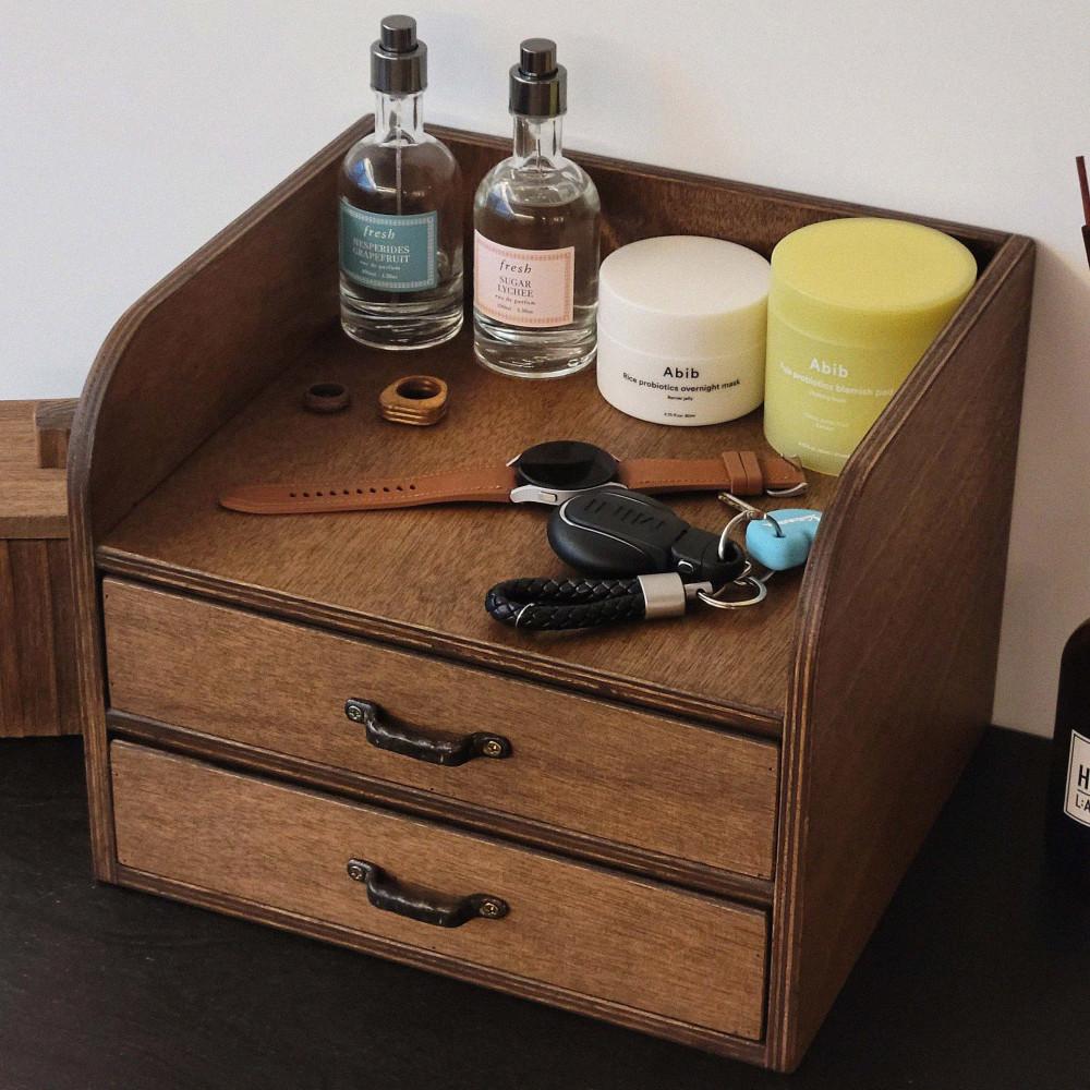 [소이로] 화장품 소품 오브제 다용도 진열 전시 정리 및 서랍장 _ 라이트 브라운, 다크 브라운, 블랙