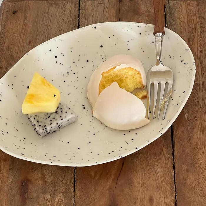 [EPOK 에포크] 블랙 점박이 패턴 오발 플레이트 3종