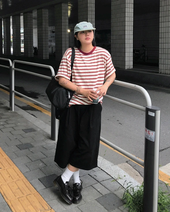 [3일간 new 5% sale][unisex]프랭크 스트라이프 반팔티(3color)