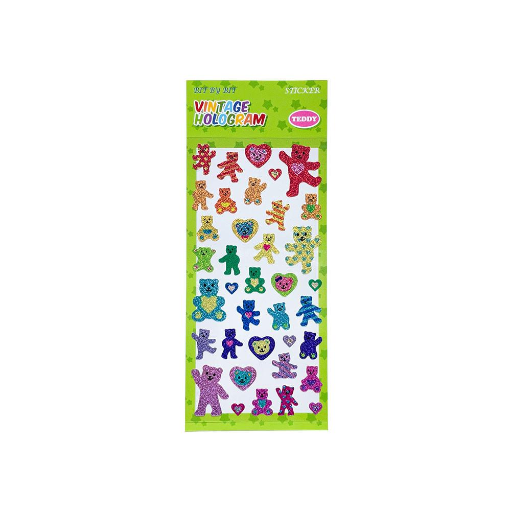 [빗바이빗]Vintage Hologram Sticker_Teddy