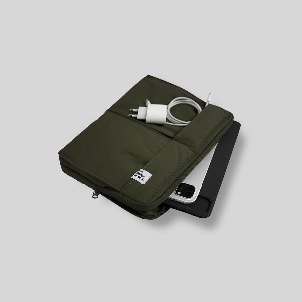 edp 아이패드 파우치 카키 (갤럭시탭 s7+ 프로 4세대 5세대 에어 10.4인치 11인치 12.4인치 12.9인치 맥북 13인치)