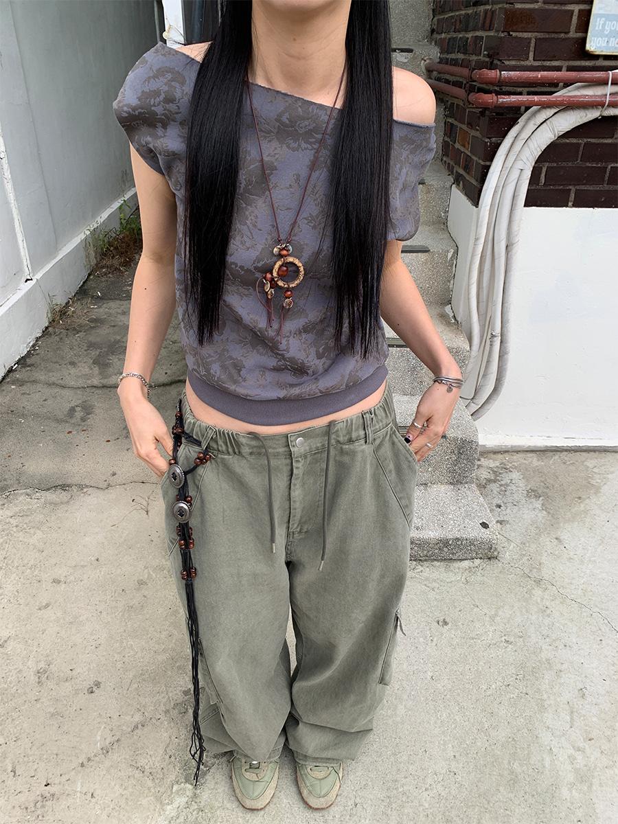 Fog jacquard top (2color) *안감기모