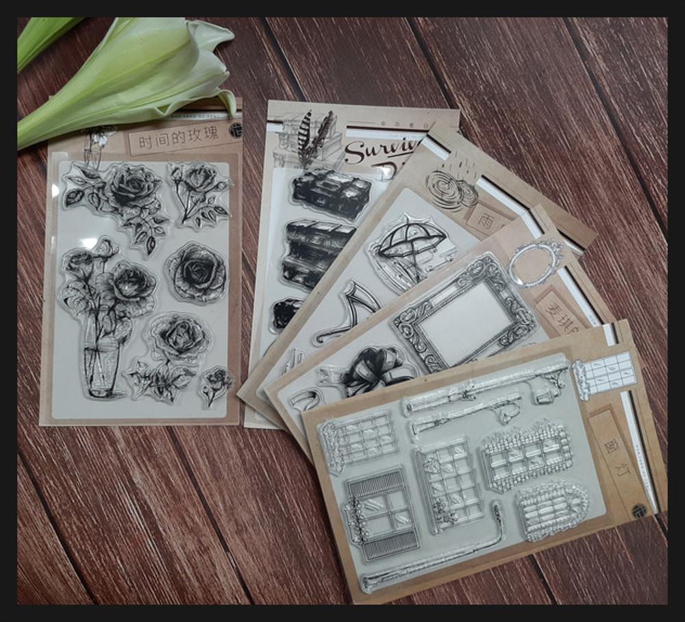 Maggie's gift 빈티지 스탬프 클리어스탬프 10종