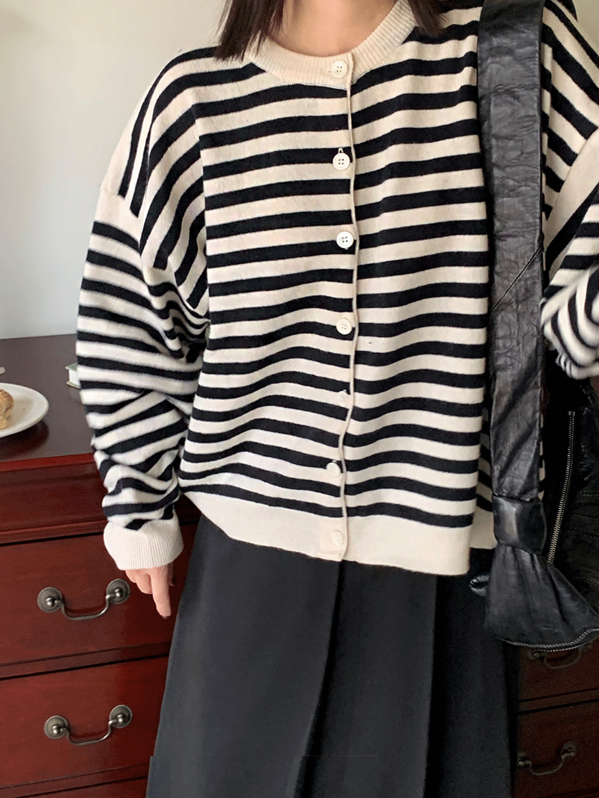 haru stripe loose cardigan (2colors) 울60 모달20,추천!