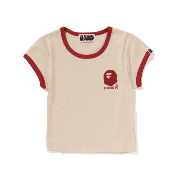 베이프 베이프 우먼즈 반팔티 BATHING APE CROPPED TRIM 1K30-209-012 - 위시버킷