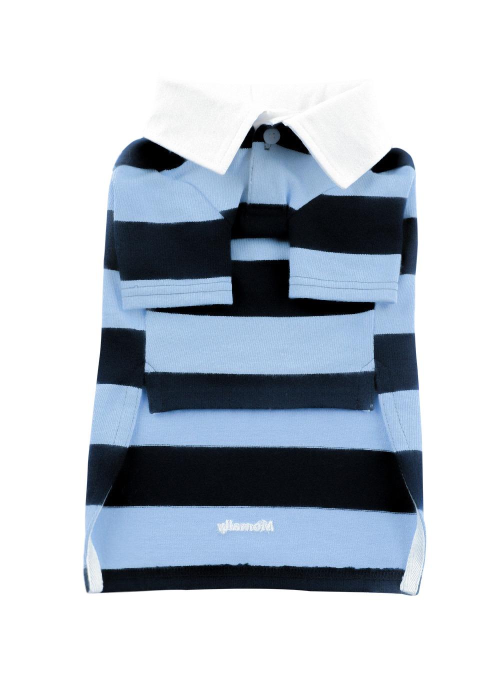 [03/20 예약배송] Stripe Rugby Shirt (Sky Blue)