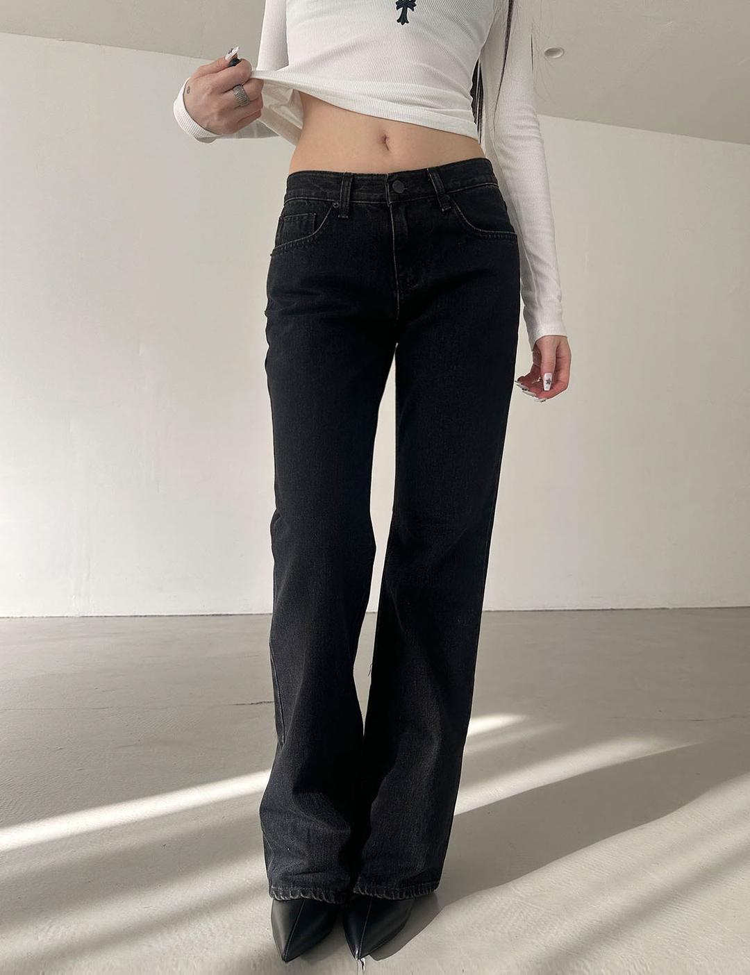 black brown boots-cut (1color)