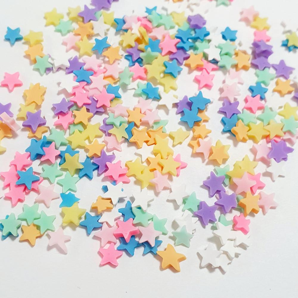 믹스 컬러 별 폴리머 슬라임 토핑 가루 레진 공예 재료