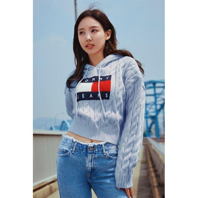 타미진23F/W[여](블루)빅 플래그 후디 스웨터(T32D7KTO36TWT1)