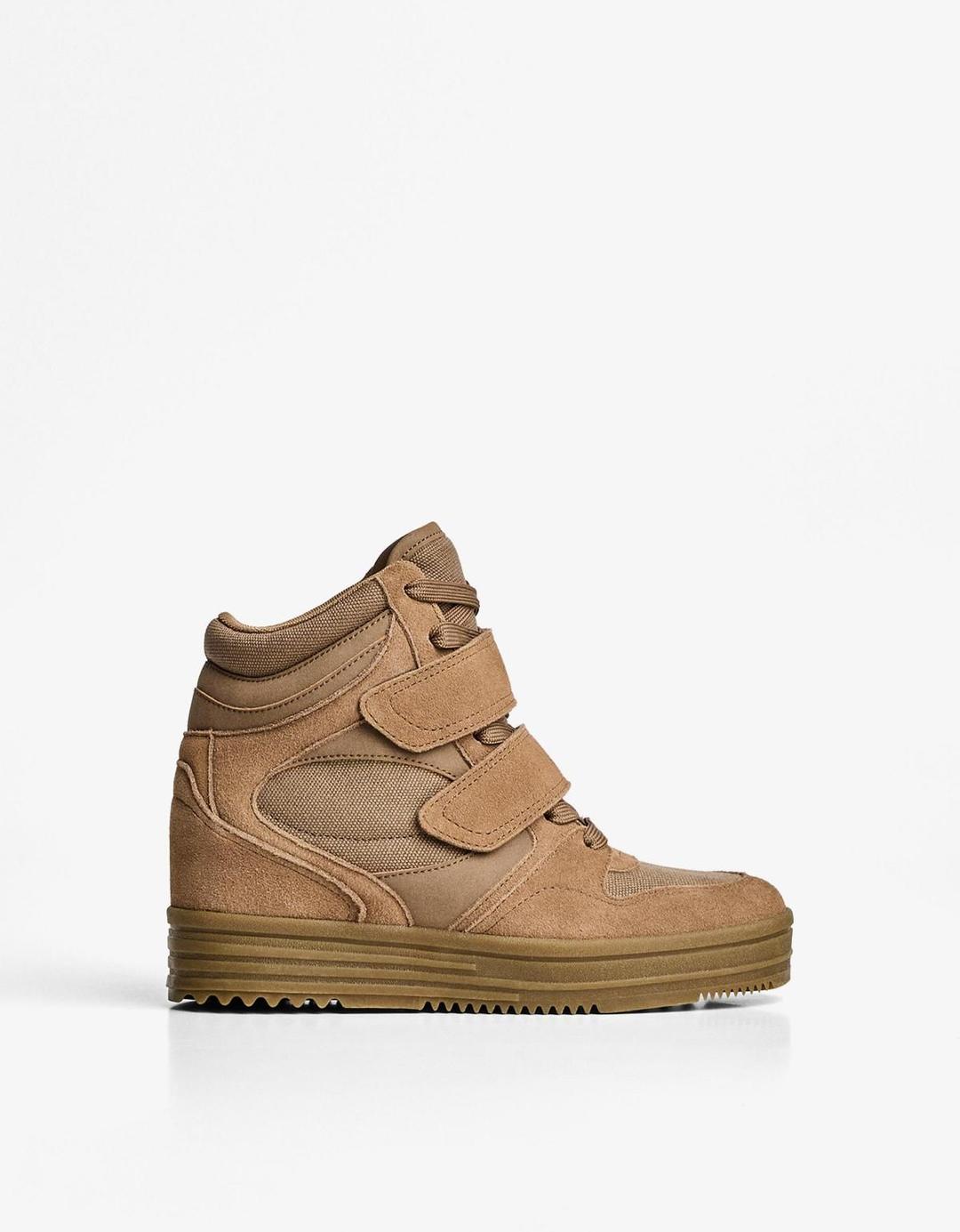 스페인샵 버쉬카 이너 웨지 하이탑 스니커즈 1512/664 TAN