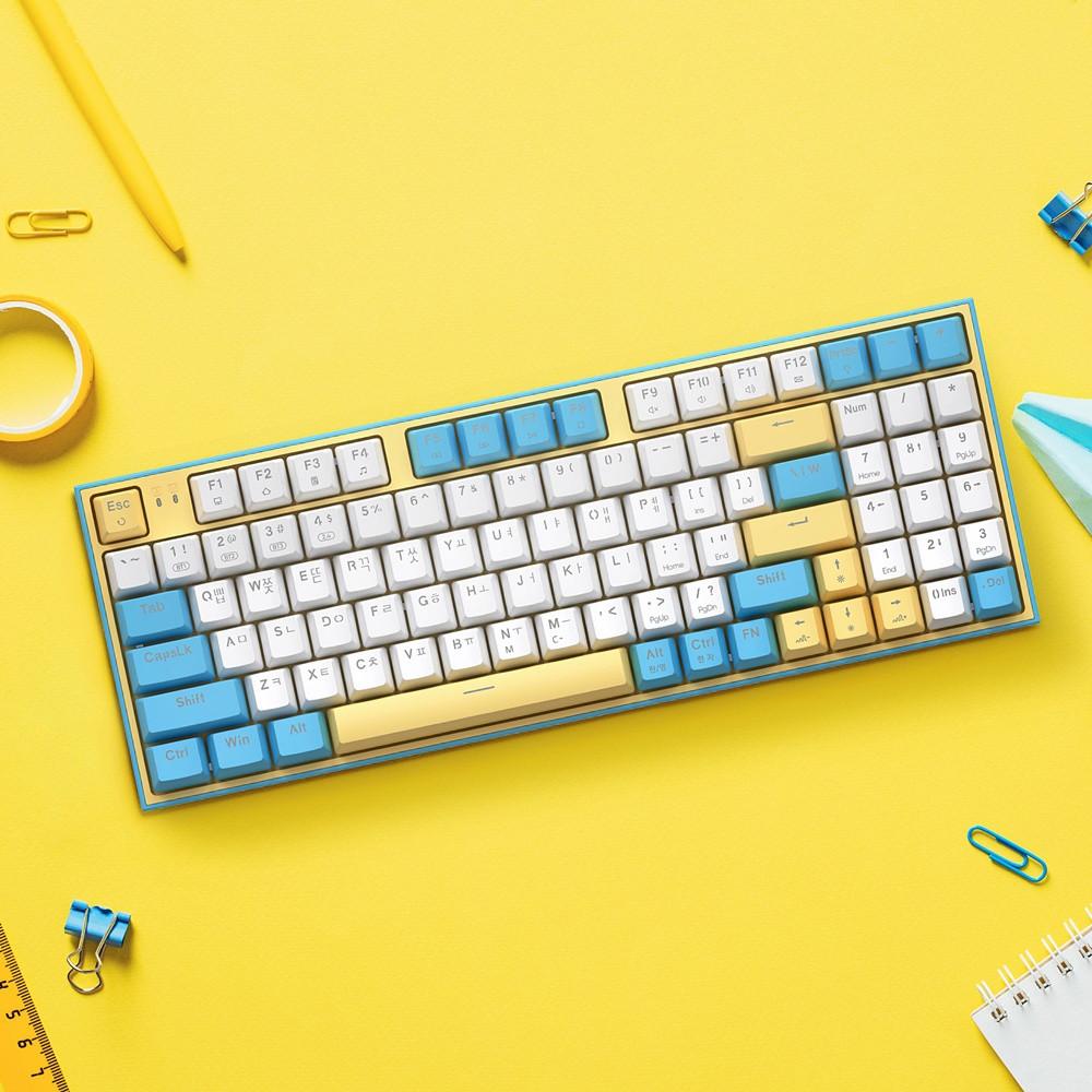 앱코 AN94BT 유무선 블루투스 기계식 게이밍 키보드 레몬바스켓