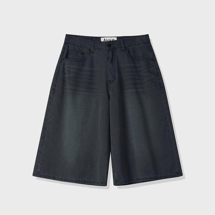 Dyed Bermuda Denim Pants BLUE