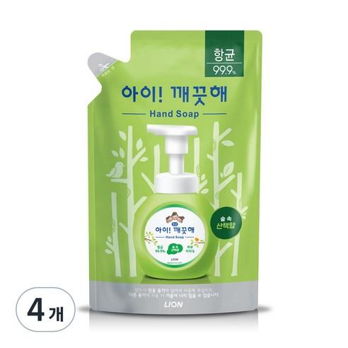아이깨끗해 핸드솝 리필 숲 속 산책향, 450ml, 4개 - 핸드케어 | 쿠팡
