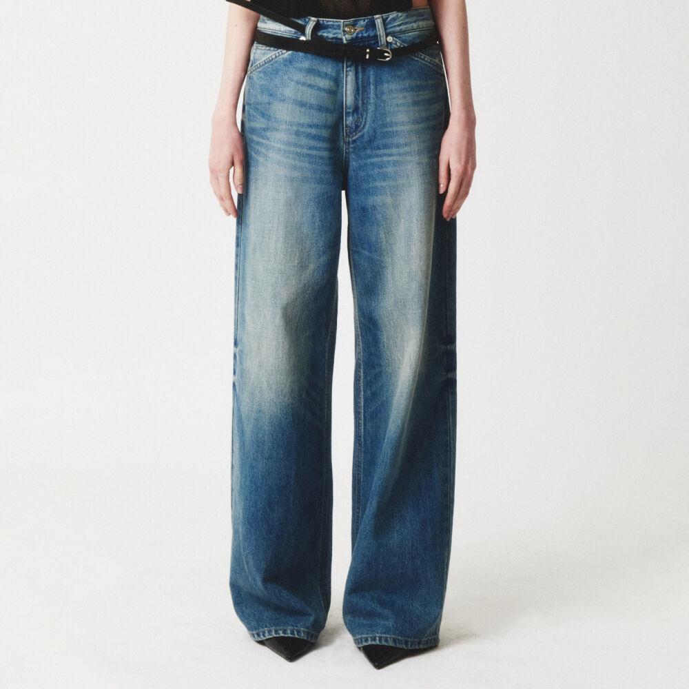 Layne Midrise Straight Denim Pants - Union Washed Blue