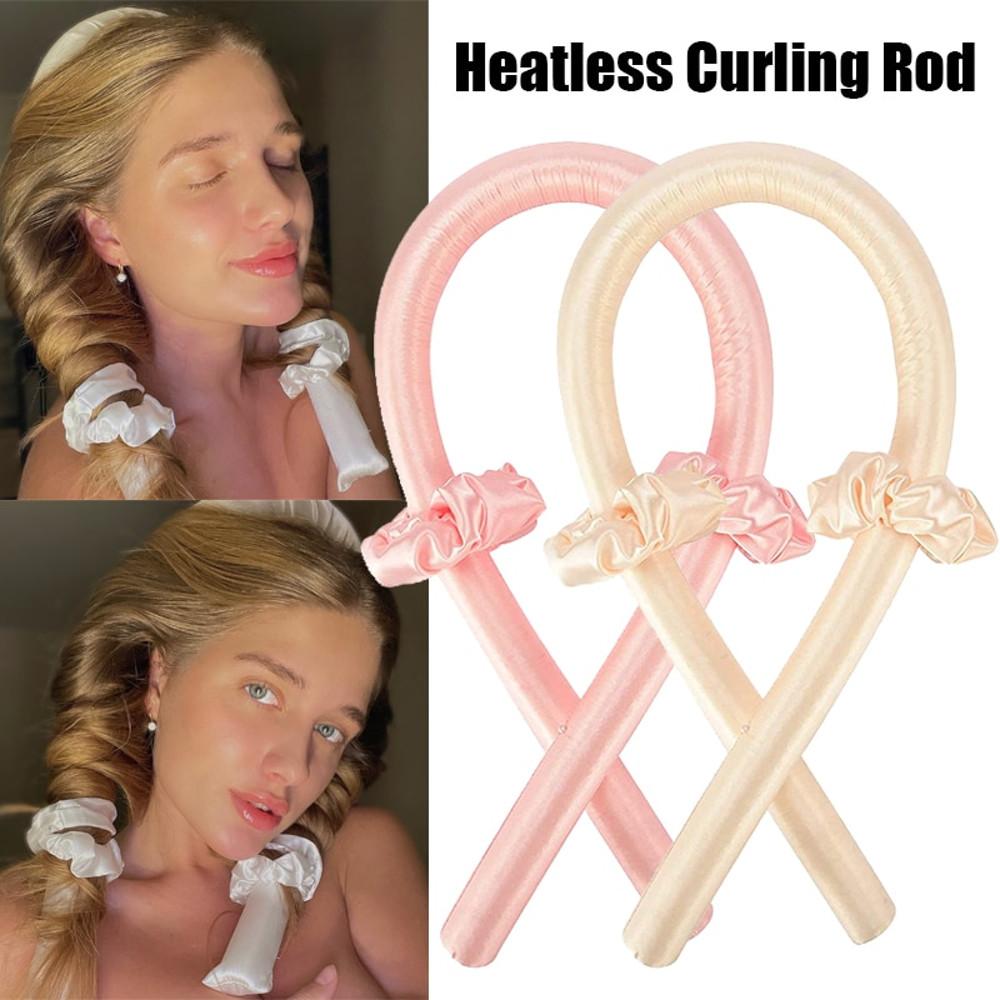 PC Heatless Hair Curler Rod Headband 컬링 헤어 롤러 리본
